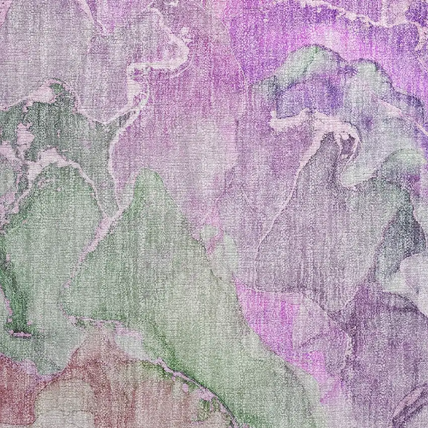 Purple Abstract Washable Non Skid Indoor Outdoor Area Rug Photo 6