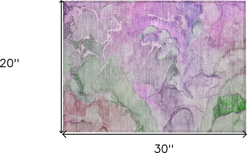 Purple Abstract Washable Non Skid Indoor Outdoor Area Rug Photo 3