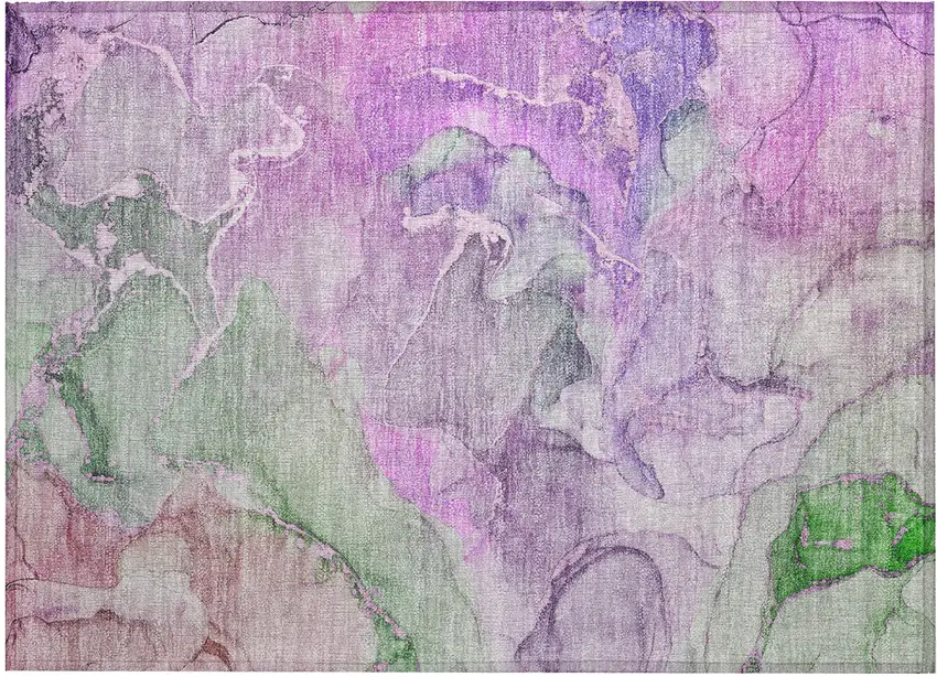 Purple Abstract Washable Non Skid Indoor Outdoor Area Rug Photo 2