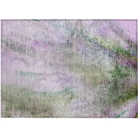 Purple Abstract Washable Non Skid Indoor Outdoor Area Rug Photo 2