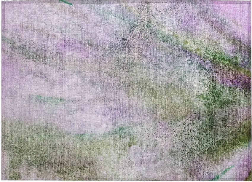 Purple Abstract Washable Non Skid Indoor Outdoor Area Rug Photo 2