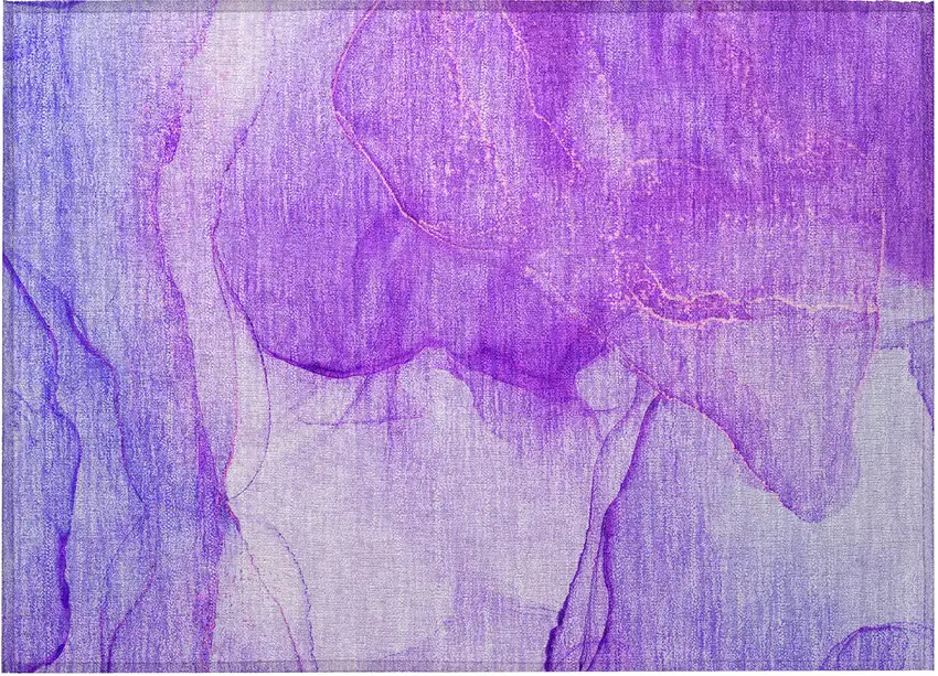 Purple Abstract Washable Non Skid Indoor Outdoor Area Rug Photo 4