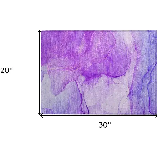 Purple Abstract Washable Non Skid Indoor Outdoor Area Rug Photo 3