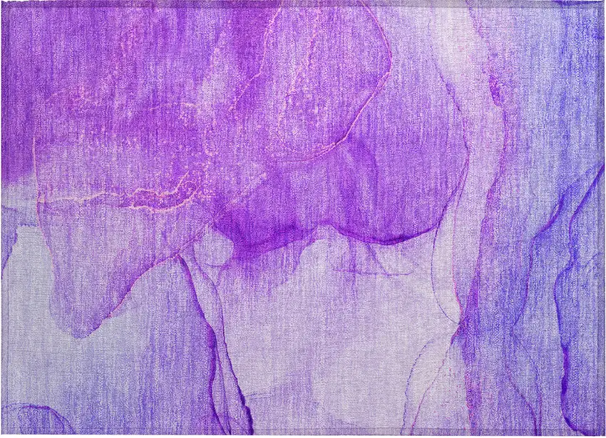 Purple Abstract Washable Non Skid Indoor Outdoor Area Rug Photo 2