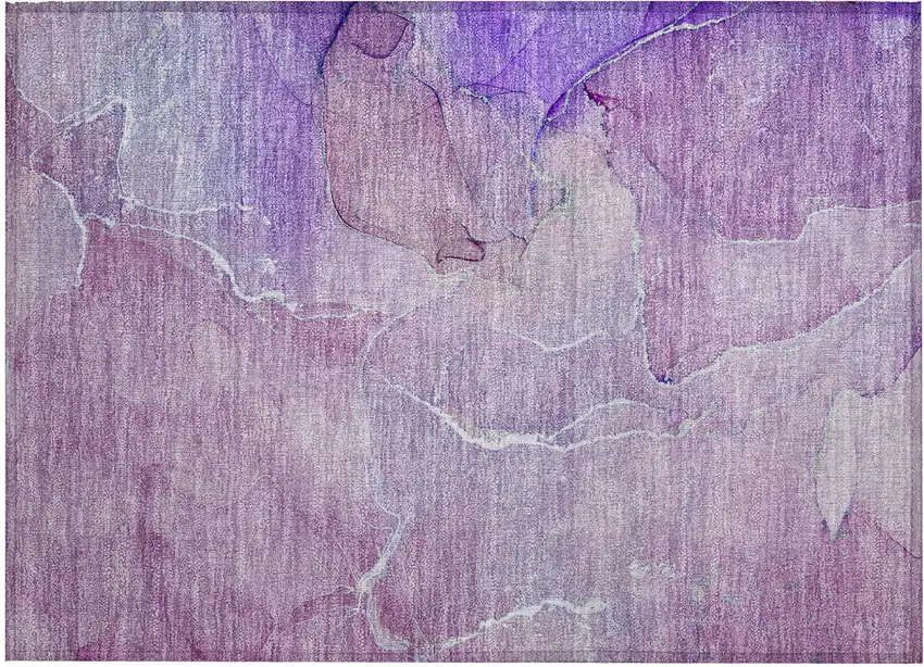 Purple Abstract Washable Non Skid Indoor Outdoor Area Rug Photo 2