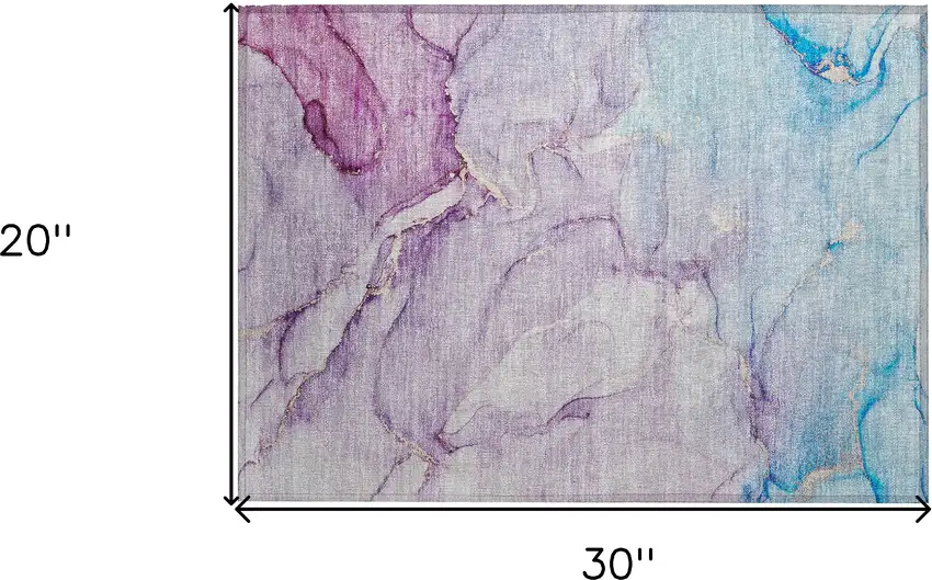 Purple Abstract Washable Non Skid Indoor Outdoor Area Rug Photo 3