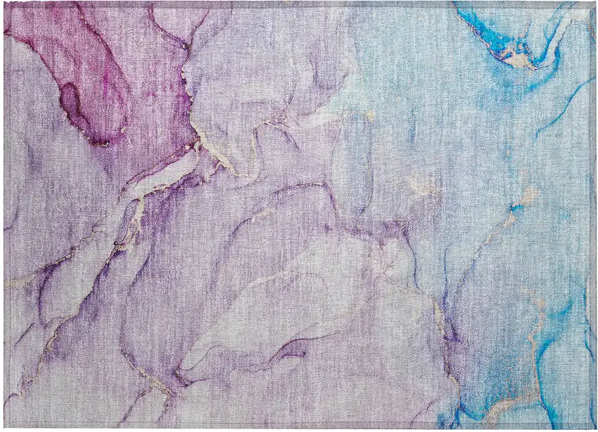 Purple Abstract Washable Non Skid Indoor Outdoor Area Rug Photo 2