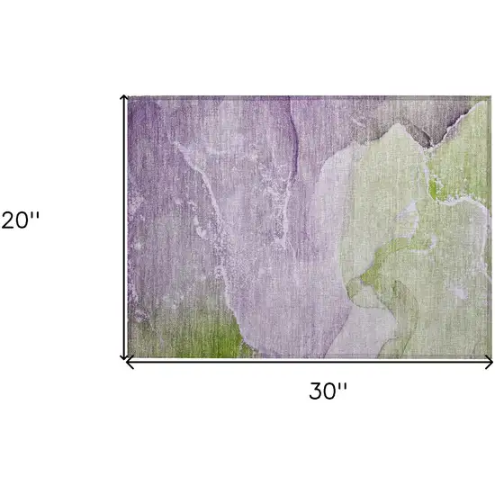Purple Abstract Washable Non Skid Indoor Outdoor Area Rug Photo 3