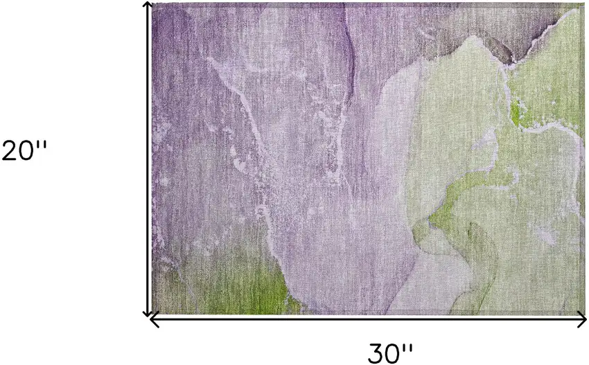 Purple Abstract Washable Non Skid Indoor Outdoor Area Rug Photo 3
