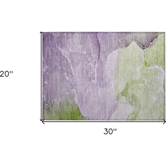 Purple Abstract Washable Non Skid Indoor Outdoor Area Rug Photo 3