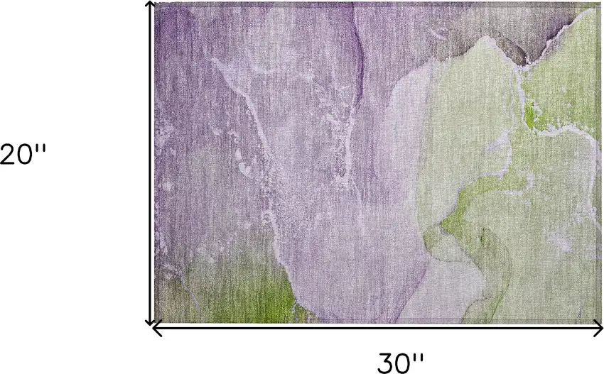 Purple Abstract Washable Non Skid Indoor Outdoor Area Rug Photo 3