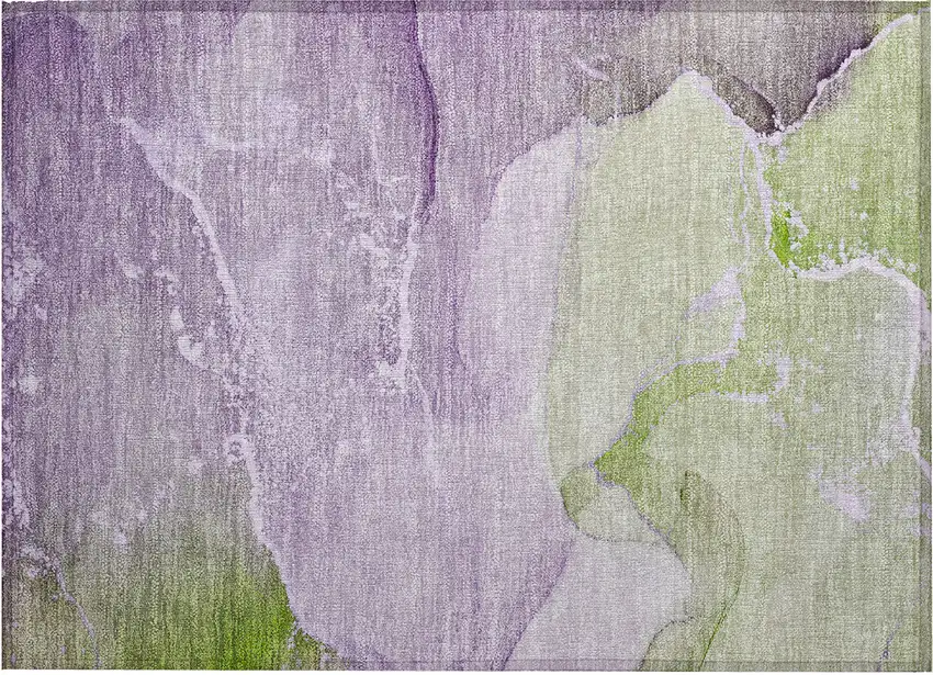 Purple Abstract Washable Non Skid Indoor Outdoor Area Rug Photo 2