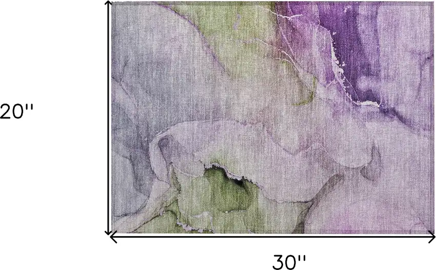 Purple Abstract Washable Non Skid Indoor Outdoor Area Rug Photo 8