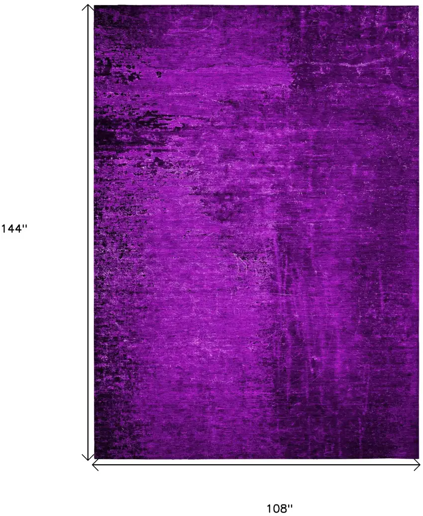 Purple Abstract Washable Non Skid Indoor Outdoor Area Rug Photo 3