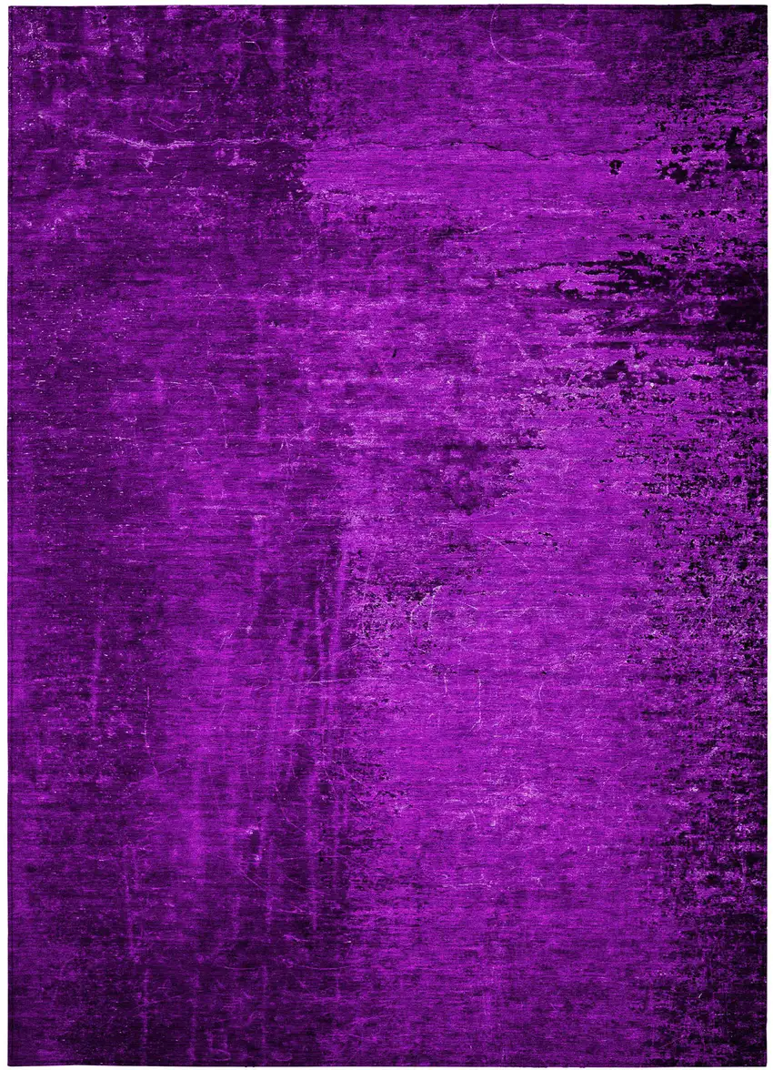 Purple Abstract Washable Non Skid Indoor Outdoor Area Rug Photo 3