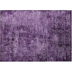 Photo of Purple Abstract Washable Non Skid Indoor Outdoor Area Rug