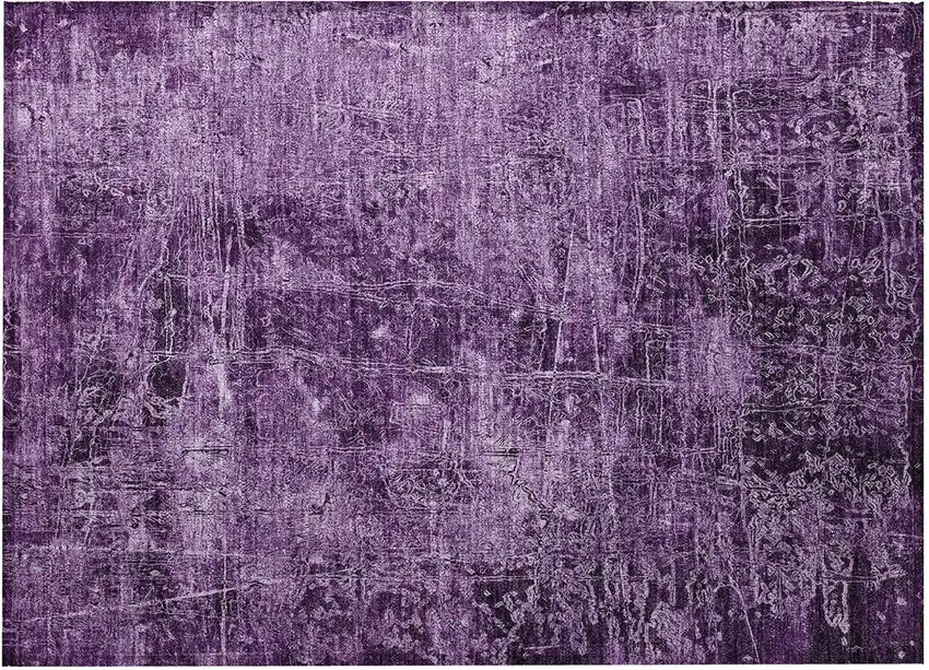 Purple Abstract Washable Non Skid Indoor Outdoor Area Rug Photo 5