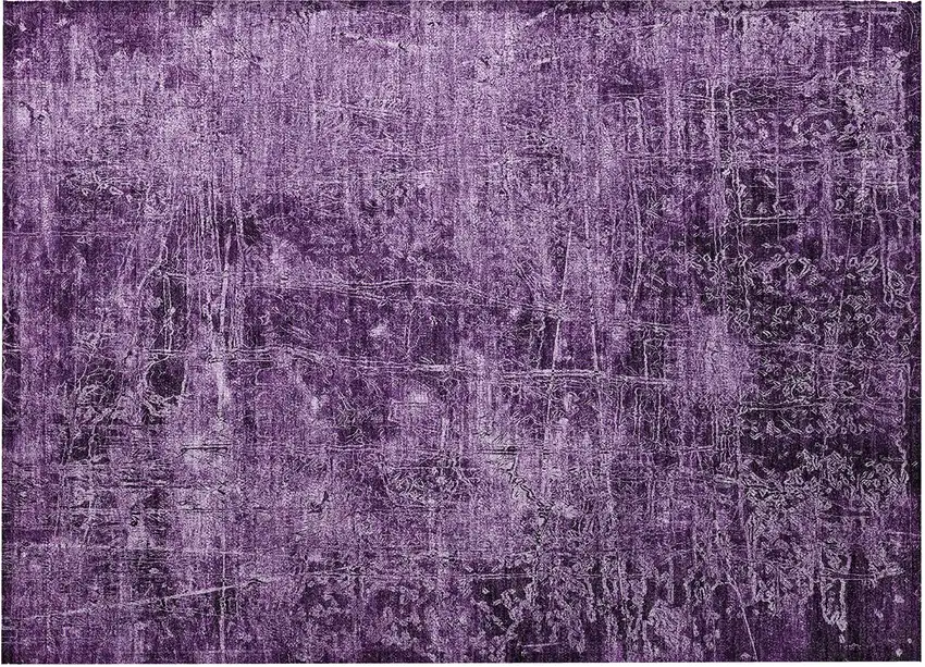 Purple Abstract Washable Non Skid Indoor Outdoor Area Rug Photo 5