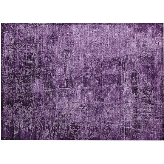 Purple Abstract Washable Non Skid Indoor Outdoor Area Rug Photo 2