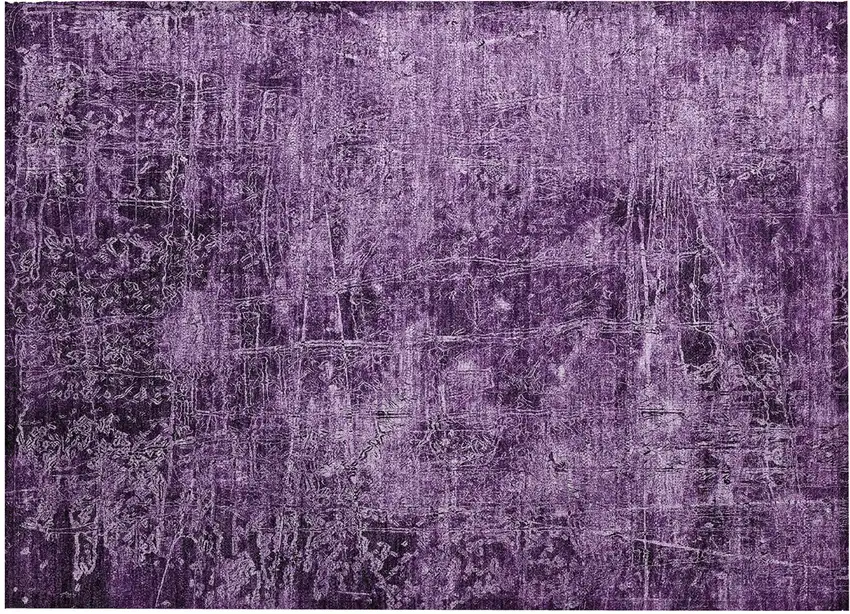 Purple Abstract Washable Non Skid Indoor Outdoor Area Rug Photo 2