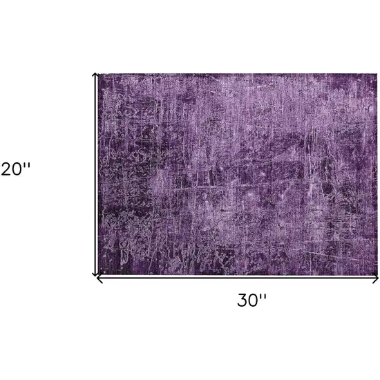 Purple Abstract Washable Non Skid Indoor Outdoor Area Rug Photo 3