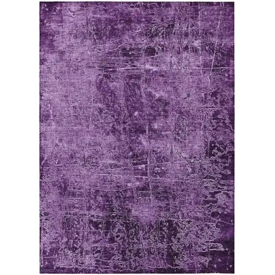 Purple Abstract Washable Non Skid Indoor Outdoor Area Rug Photo 2