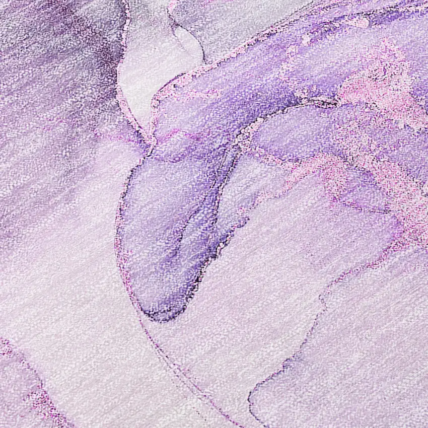 Purple Abstract Washable Non Skid Indoor Outdoor Area Rug Photo 4