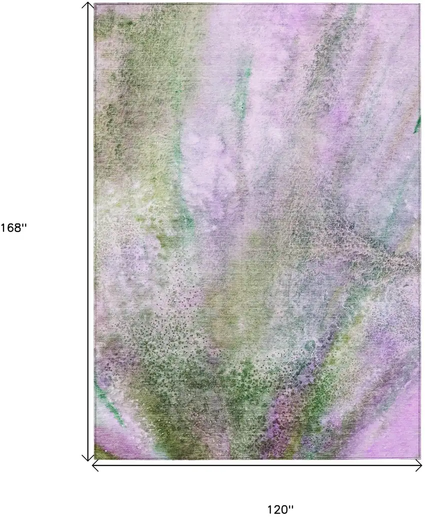 Purple Abstract Washable Non Skid Indoor Outdoor Area Rug Photo 3