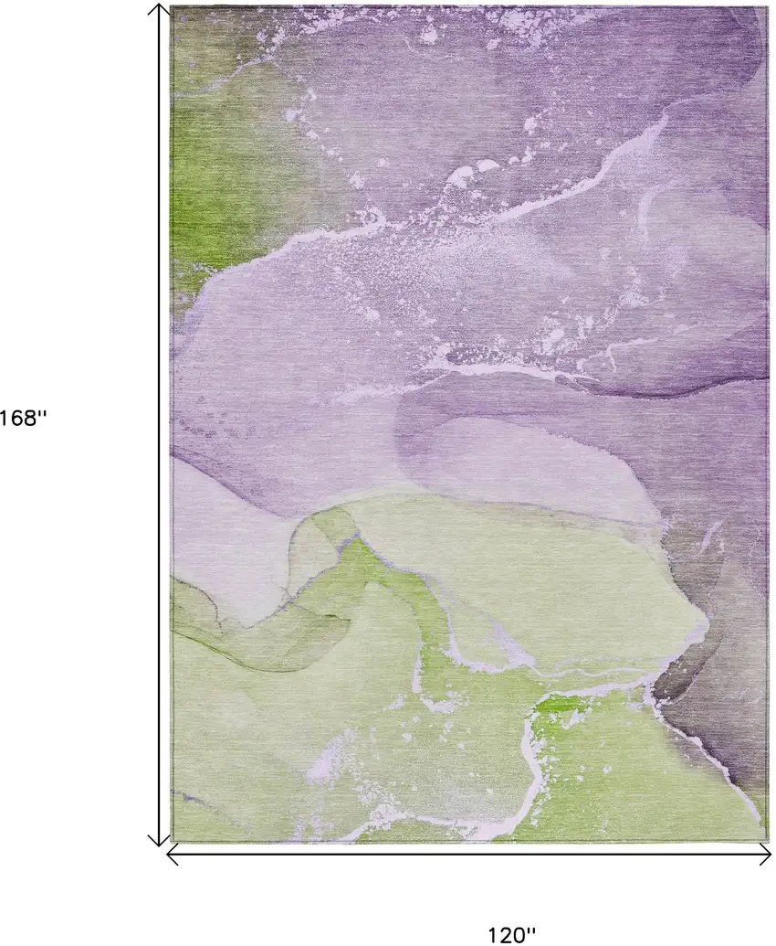 Purple Abstract Washable Non Skid Indoor Outdoor Area Rug Photo 3