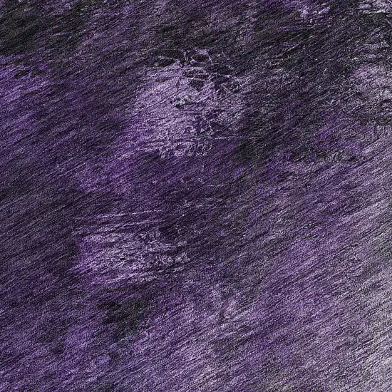 Purple Eggplant And Lavender Abstract Washable Indoor Outdoor Area Rug Photo 7