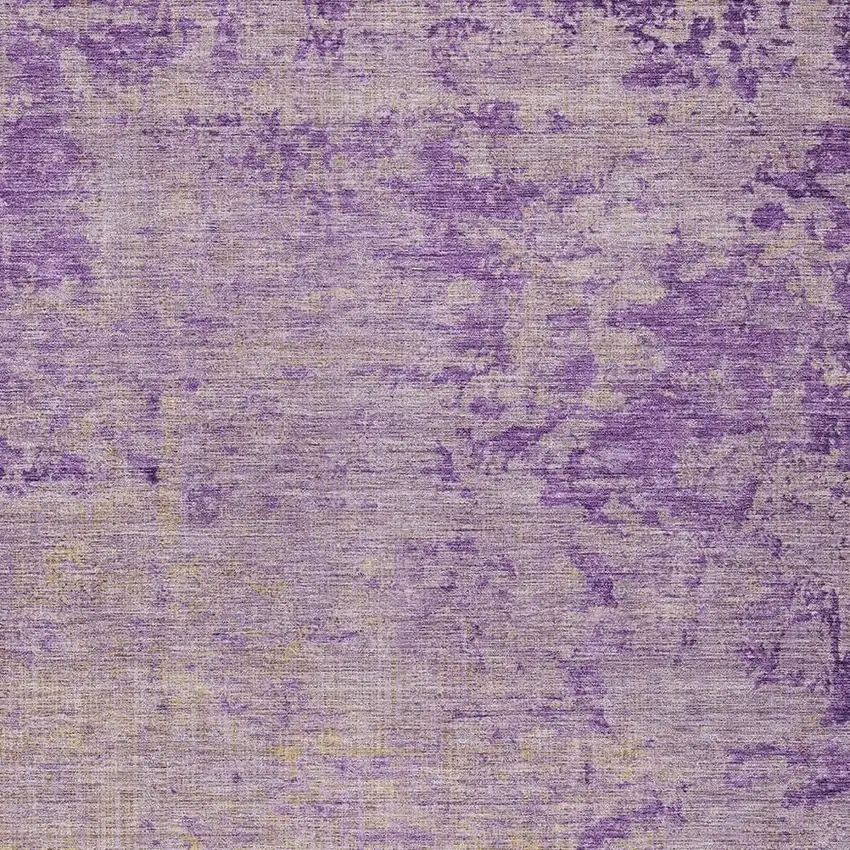 Purple And Beige Abstract Washable Indoor Outdoor Area Rug Photo 3