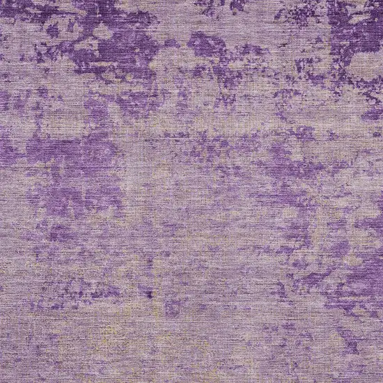 Purple And Beige Abstract Washable Indoor Outdoor Area Rug Photo 6