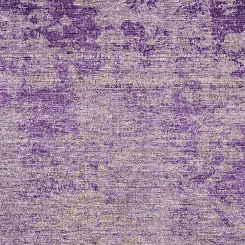 Purple And Beige Abstract Washable Indoor Outdoor Area Rug Photo 6