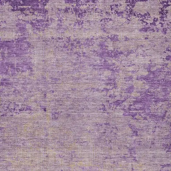 Purple And Beige Abstract Washable Indoor Outdoor Area Rug Photo 3
