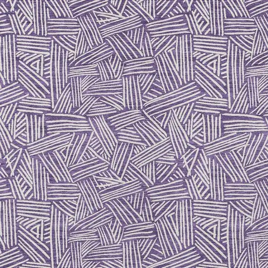 Purple And Beige Geometric Washable Indoor Outdoor Area Rug Photo 5