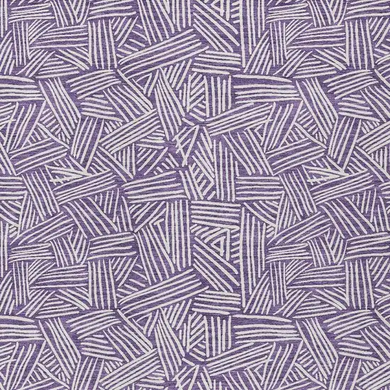 Purple And Beige Geometric Washable Indoor Outdoor Area Rug Photo 3