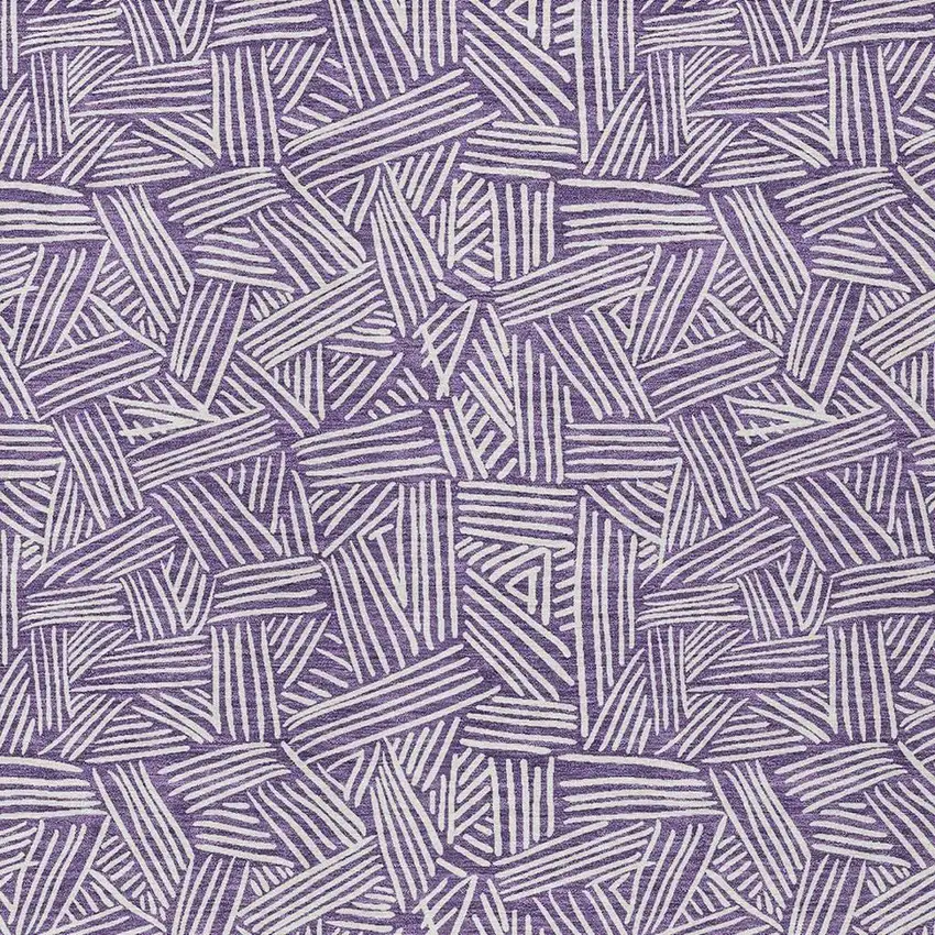 Purple And Beige Geometric Washable Indoor Outdoor Area Rug Photo 3