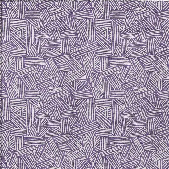 Purple And Beige Geometric Washable Indoor Outdoor Area Rug Photo 6