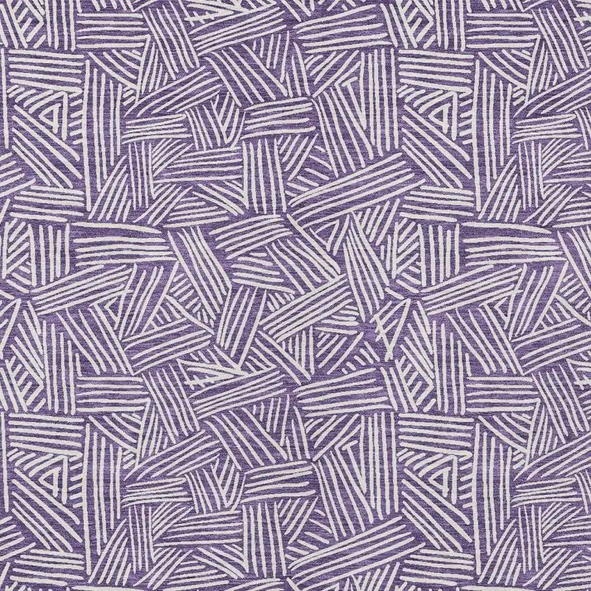 Purple And Beige Geometric Washable Indoor Outdoor Area Rug Photo 5