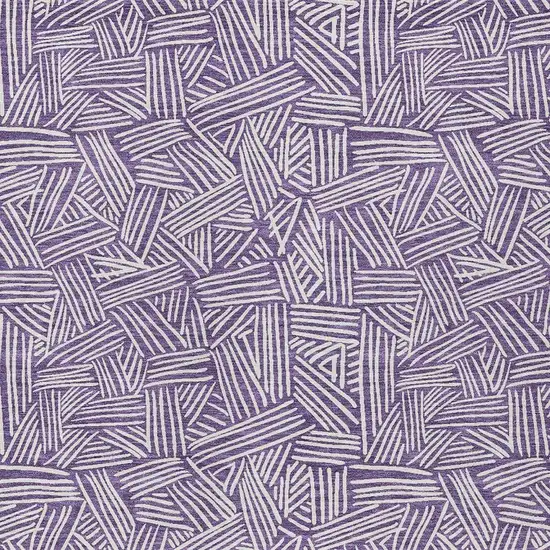 Purple And Beige Geometric Washable Indoor Outdoor Area Rug Photo 3