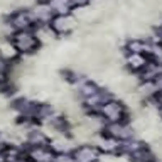 Purple And Beige Striped Washable Area Rug With UV Protection Photo 3