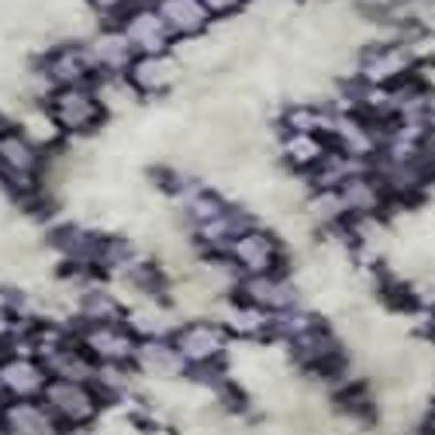 Purple And Beige Striped Washable Area Rug With UV Protection Photo 4