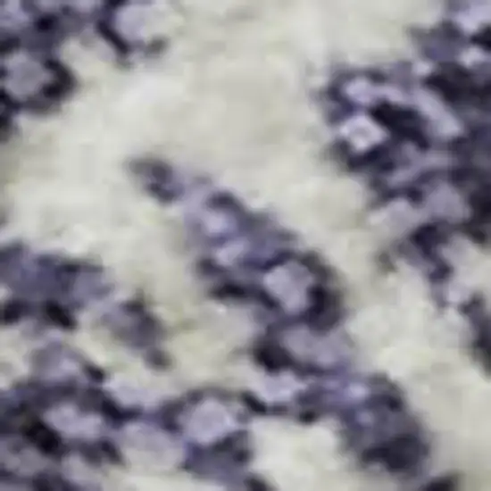 Purple And Beige Striped Washable Area Rug With UV Protection Photo 3