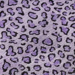 Photo of Purple And Black Animal Print Washable Area Rug With UV Protection