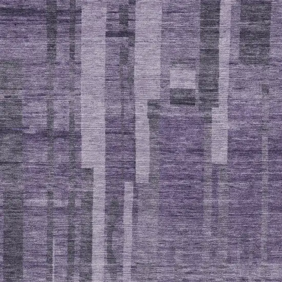Purple And Black Striped Washable Indoor Outdoor Area Rug Photo 5