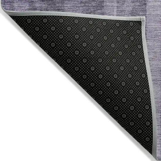 Purple And Black Striped Washable Indoor Outdoor Area Rug Photo 3