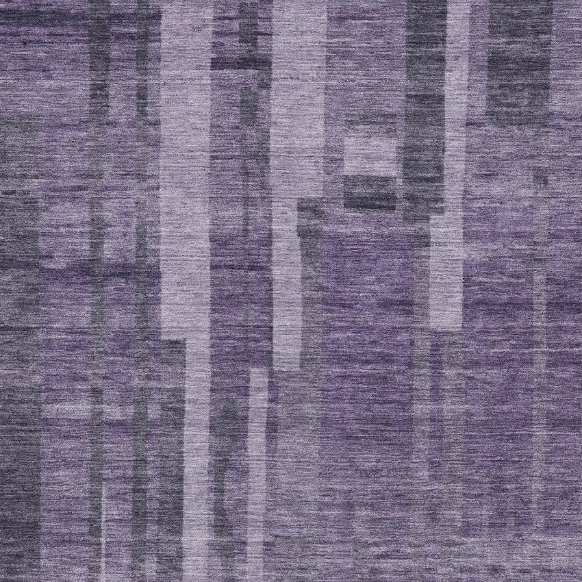 Purple And Black Striped Washable Indoor Outdoor Area Rug Photo 3