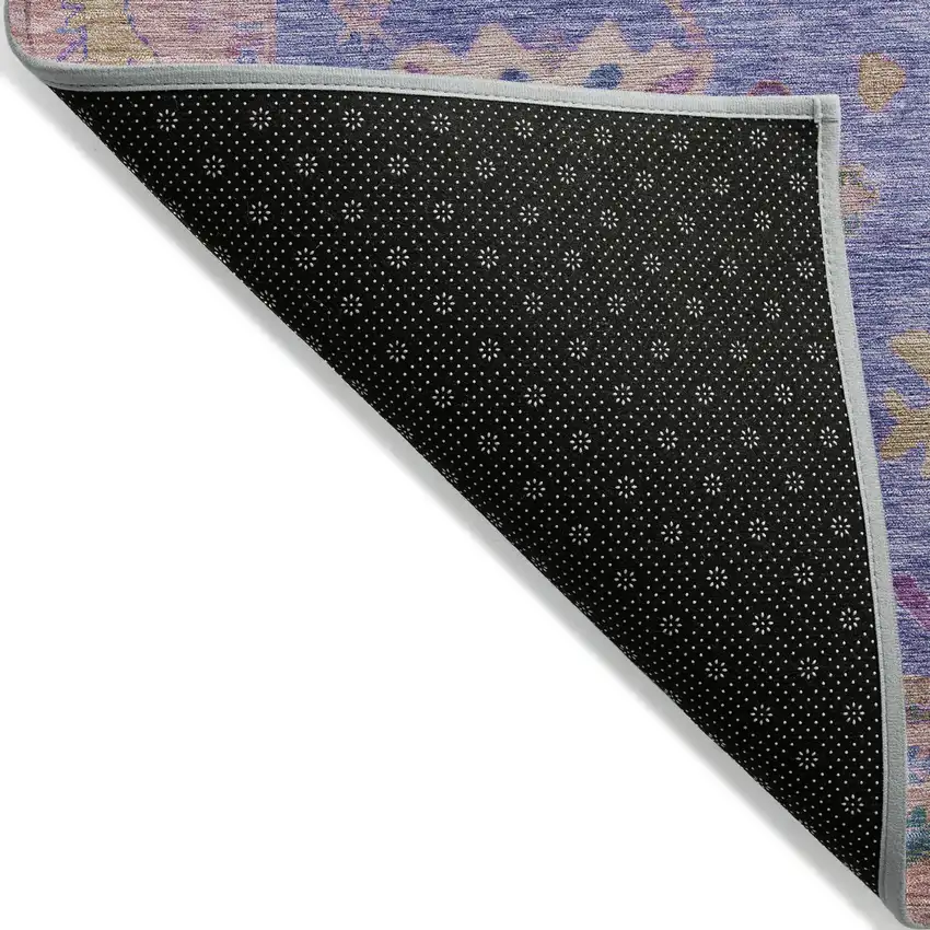 Purple And Blue Tribal Washable Indoor Outdoor Area Rug Photo 8