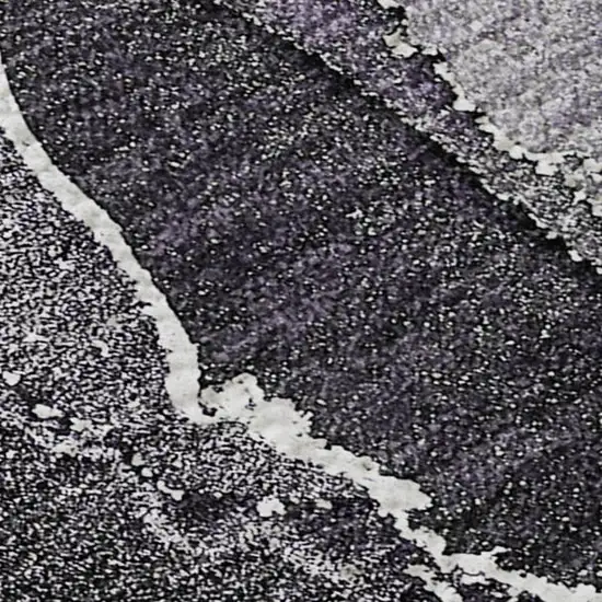 Purple And Charcoal Abstract Washable Area Rug With UV Protection Photo 3
