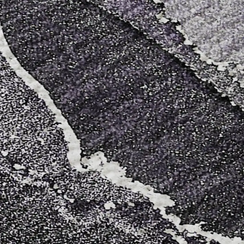 Purple And Charcoal Abstract Washable Area Rug With UV Protection Photo 4